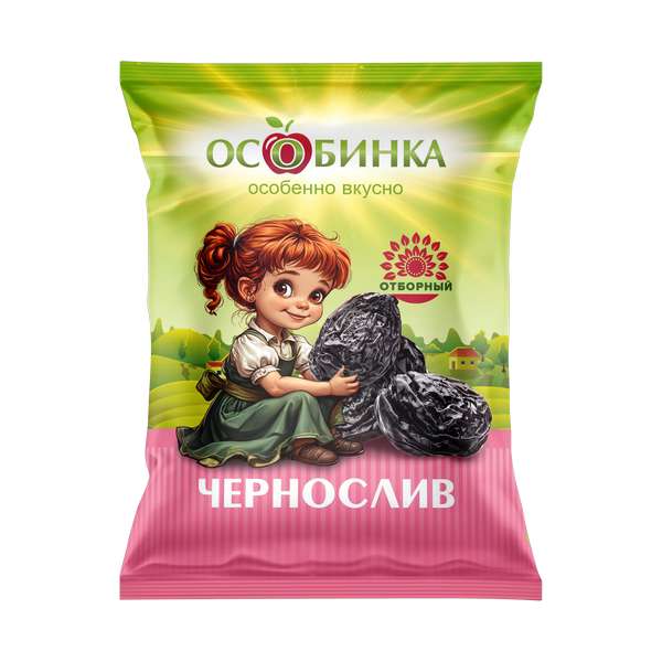 Упаковка Чернослив - аренда торгового знака Особинка